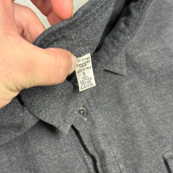 Ralph Lauren Black Label Knit Dress Shirt Made in Italyy Cotton Grey Small - Picture 6 of 7